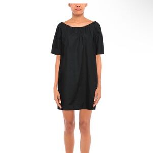 Off-Shoulder Poplin Dress